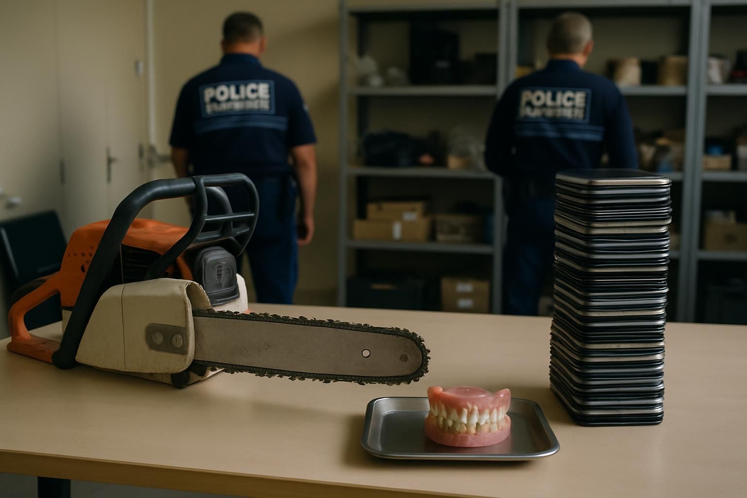 à alès, la police municipale révèle un inventaire surprenant d'objets trouvés, incluant une tronçonneuse, un dentier et plus de 300 téléphones portables.