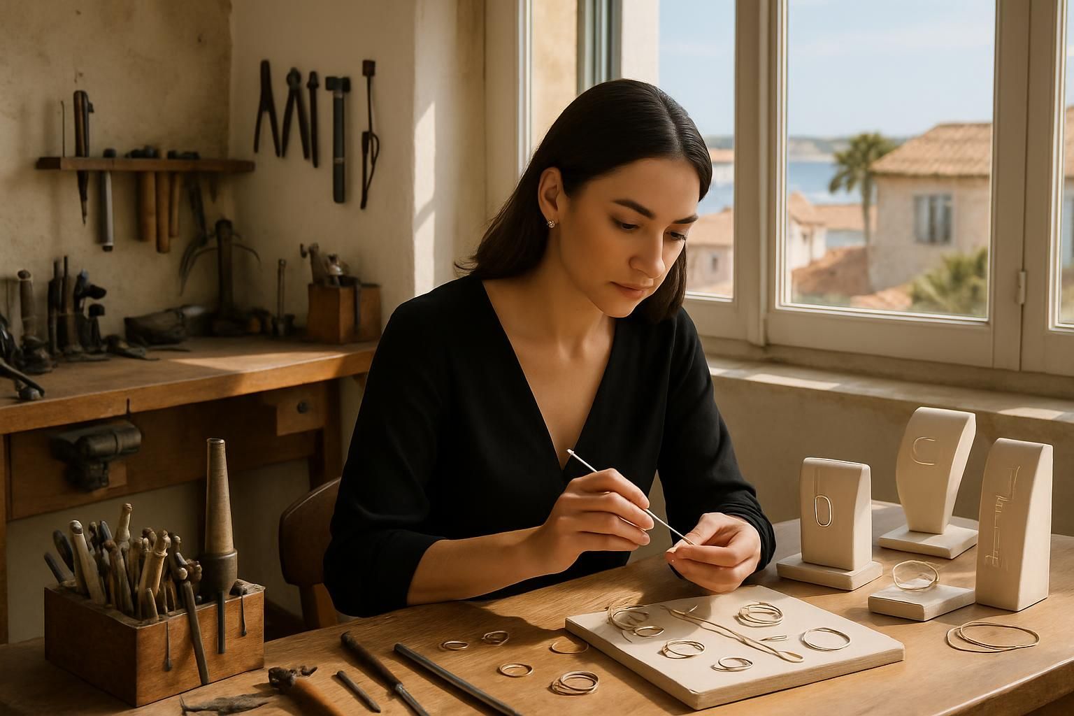 découvrez à l’atelier de l’île à martigues les bijoux élégants d’adriana lau, réalisés en or et argent aux lignes épurées, alliant finesse et originalité pour sublimer votre style.