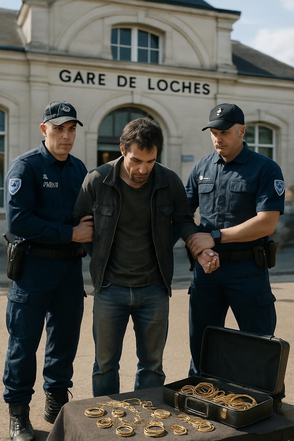 arrestation spectaculaire en gare de loches : un présumé receleur interpellé avec un important butin de bijoux en or. découvrez les détails de cette opération judiciaire.
