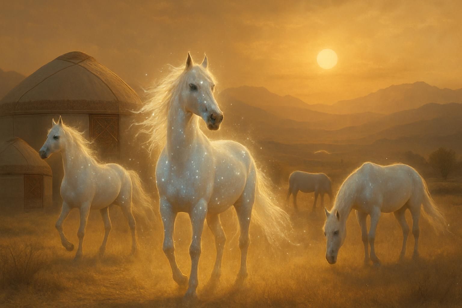 découvrez comment les chevaux 'célestes' sont vénérés comme des divinités au turkménistan, symbole puissant de tradition et de culture locale.