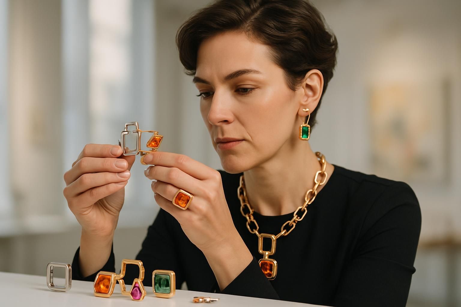 découvrez les créations uniques d'andréa burgain à brouderdorff, alliant innovation et éclat avec des bijoux modulables conçus pour sublimer votre style.