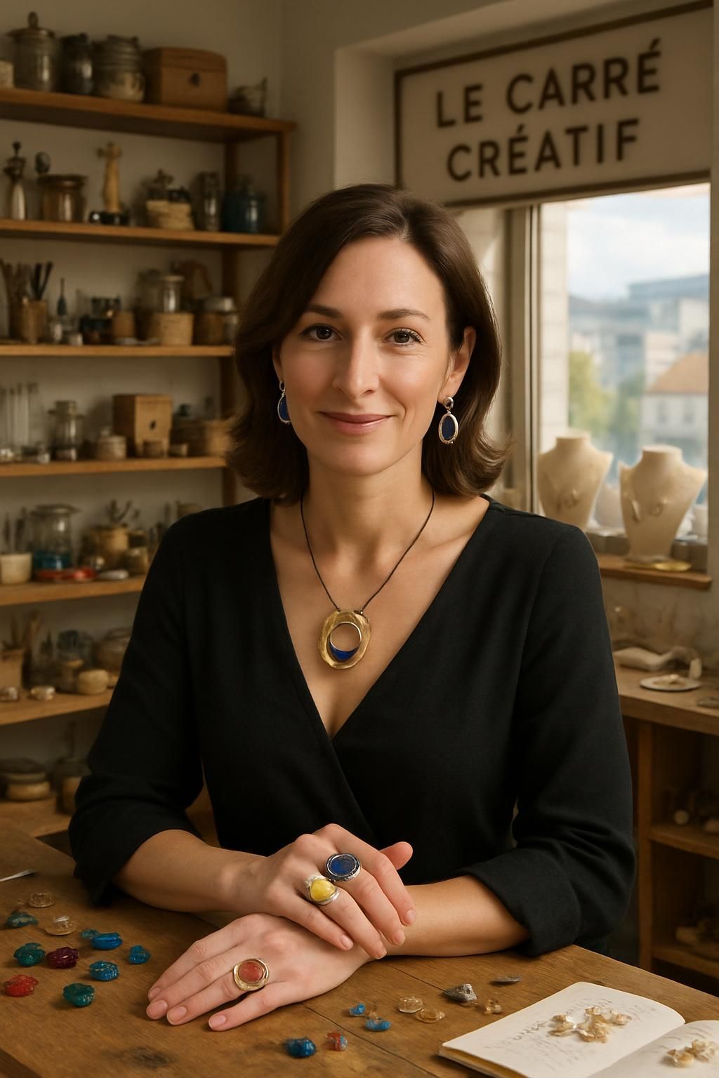 découvrez le retour d'aurélie rousval au carré créatif à cransac avec sa nouvelle collection de bijoux uniques 'lady créatifs', alliant élégance et originalité.