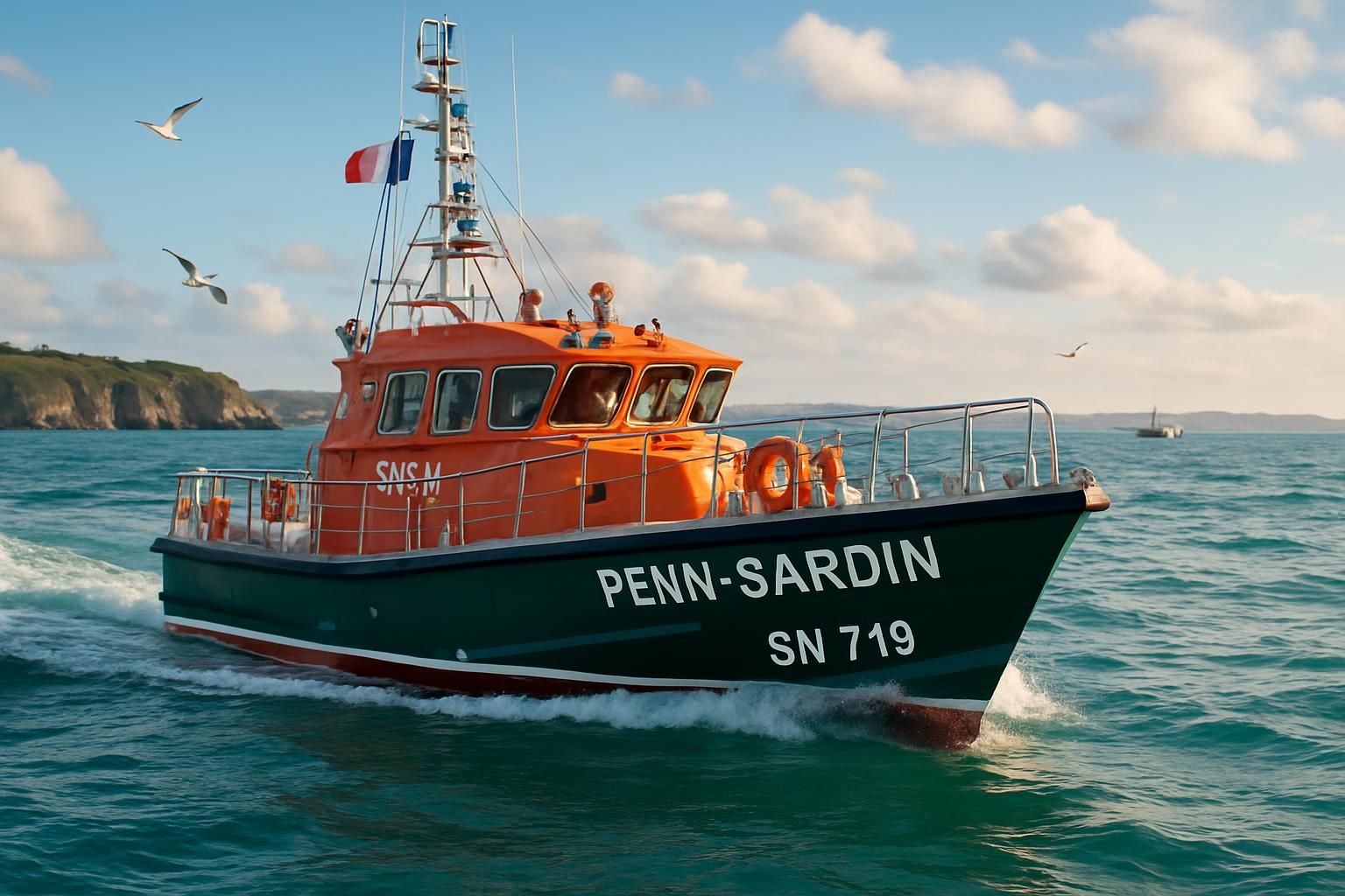 découvrez en images penn-sardin, la nouvelle vedette de la snsm de douarnenez, un bijou maritime alliant innovation et tradition au service de la sécurité en mer.