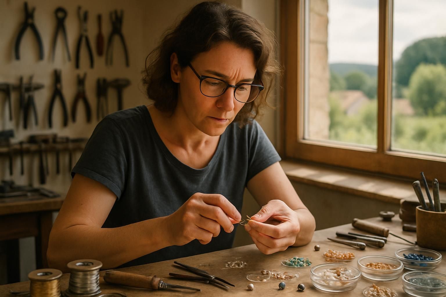 découvrez comment karine a transformé son épreuve oculaire en une passion créative unique, en créant des bijoux artisanaux d'exception à bessières.