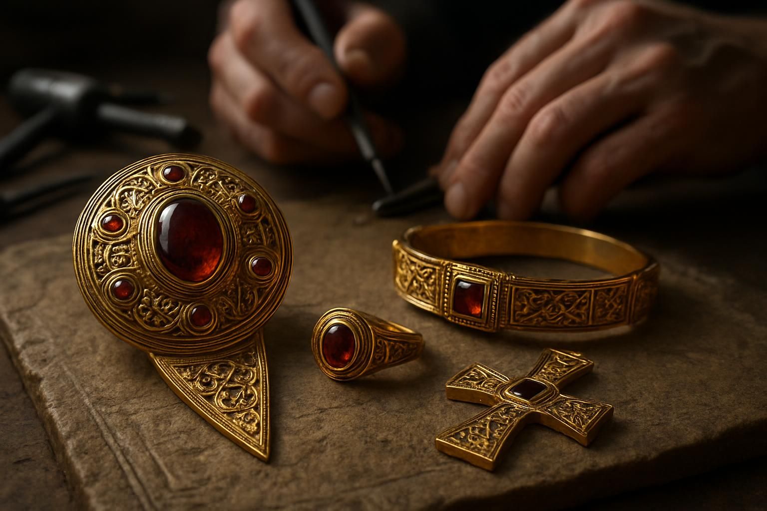 découvrez une nouvelle collection de bijoux inspirée des trésors mérovingiens, alliant histoire et savoir-faire traditionnel pour un style unique et authentique.