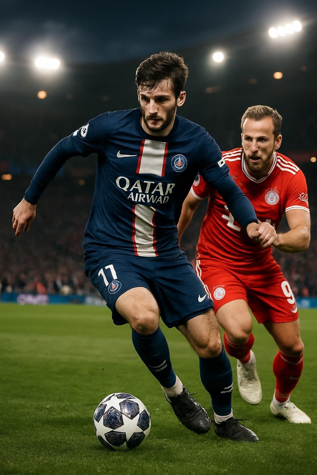 découvrez le chef-d'œuvre de khvitcha kvaratskhelia capturé en vidéo, une réponse éclatante à harry kane lors du match psg-bayern qui a marqué les esprits.
