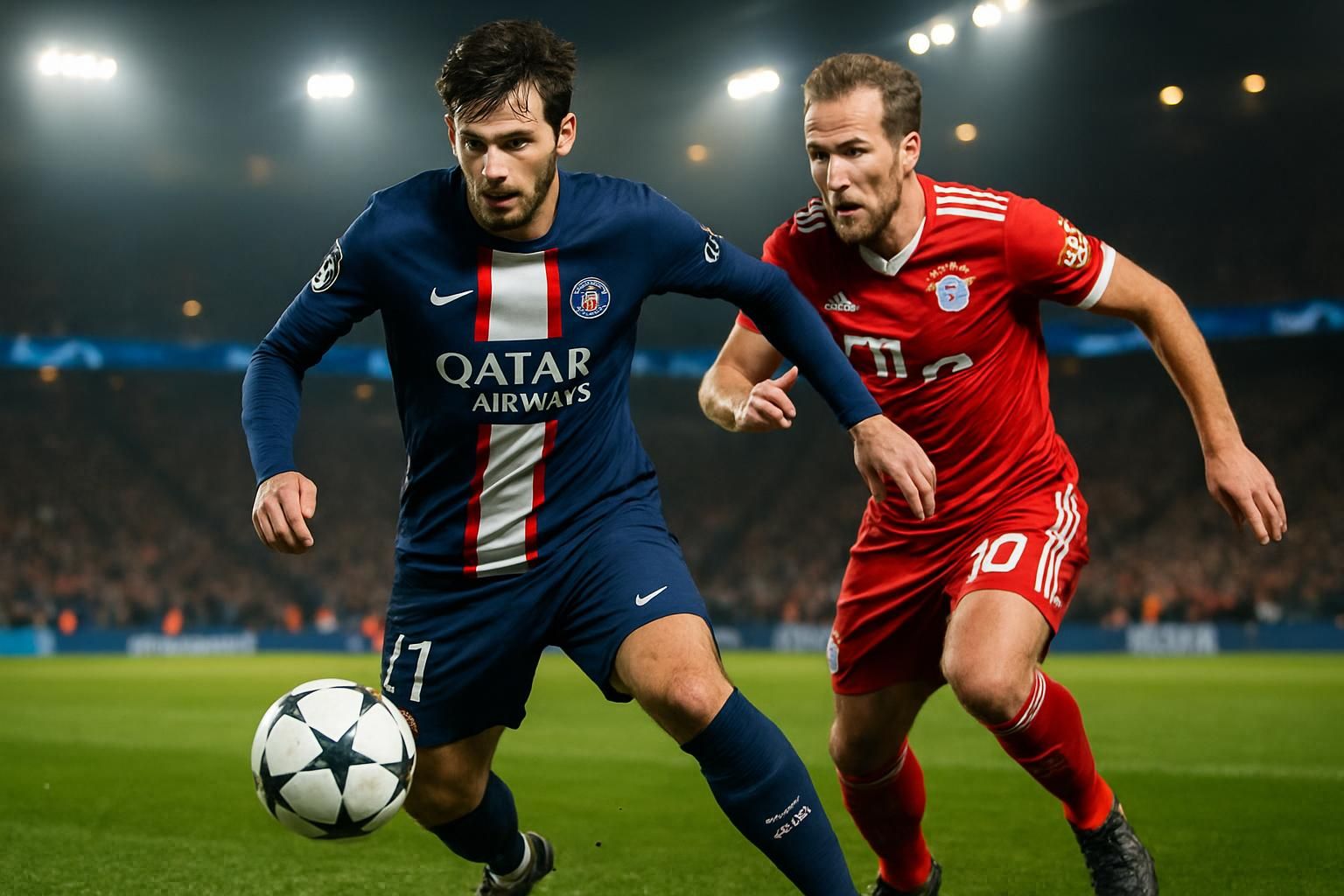 découvrez le chef-d'œuvre de khvitcha kvaratskhelia lors du match psg-bayern, une réponse éclatante à harry kane capturée en vidéo. revivez ce moment footballistique exceptionnel.