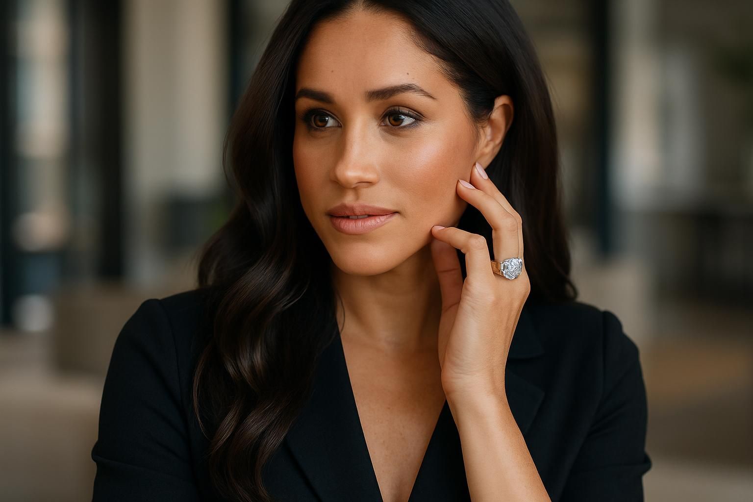 découvrez l'histoire surprenante derrière la bague en diamant de 160 000 € de meghan markle, une histoire étonnante loin de son prince.