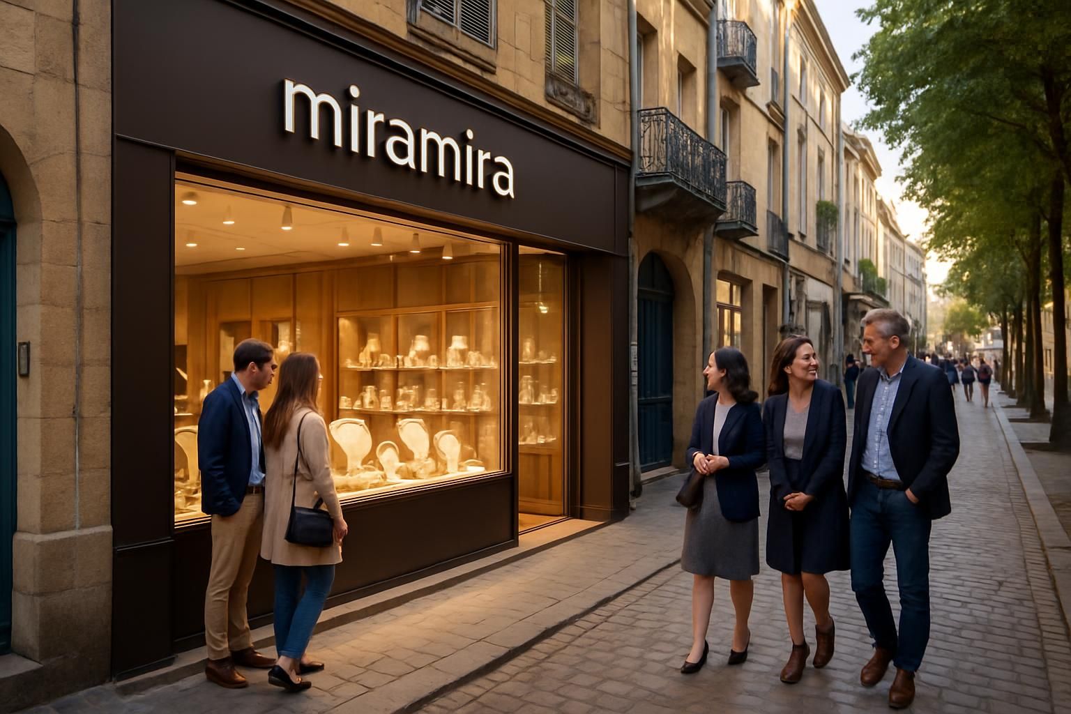 découvrez la nouvelle boutique miramira, spécialisée en bijoux, située au cœur de la rue piétonne de charleville. venez explorer nos collections uniques et élégantes.