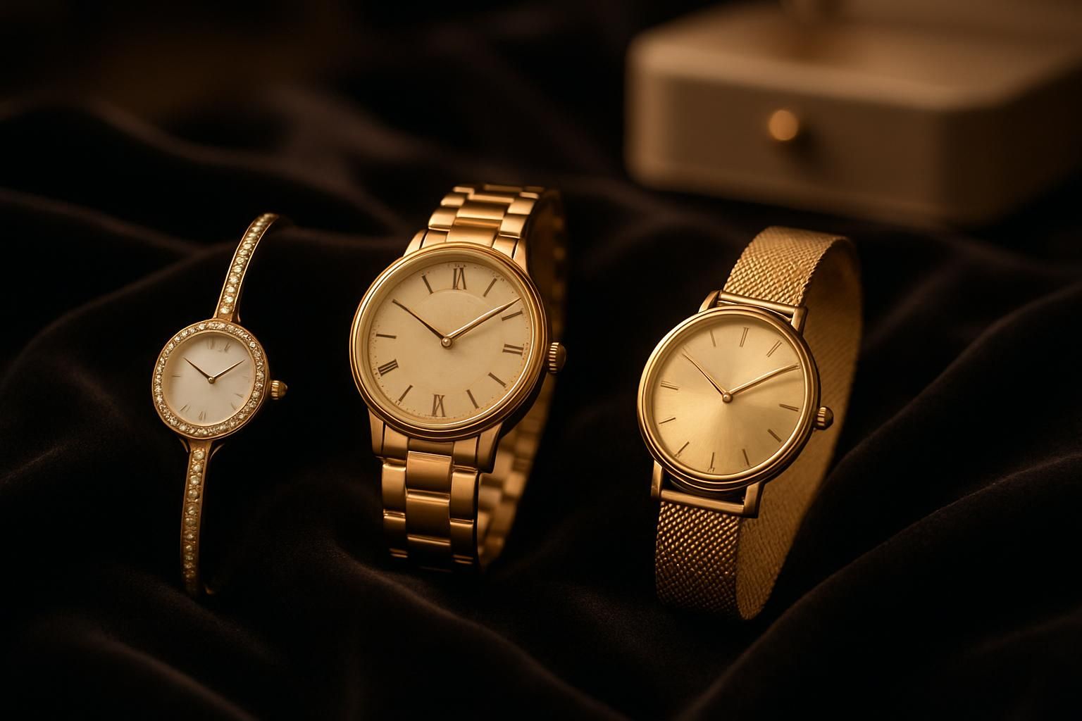 découvrez nos montres en or d'exception : 3 trésors pour sublimer l'élégance féminine avec raffinement et style.