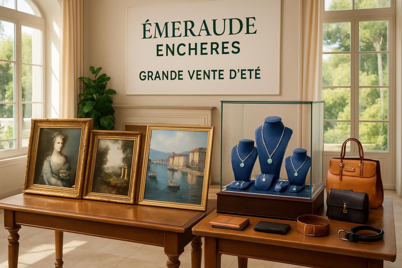 ne manquez pas la grande vente d’été d’emeraude enchères ce week-end à saint-malo, avec une sélection exceptionnelle de peintures, bijoux et maroquinerie à prix attractifs. profitez-en pour enrichir votre collection ou faire plaisir !
