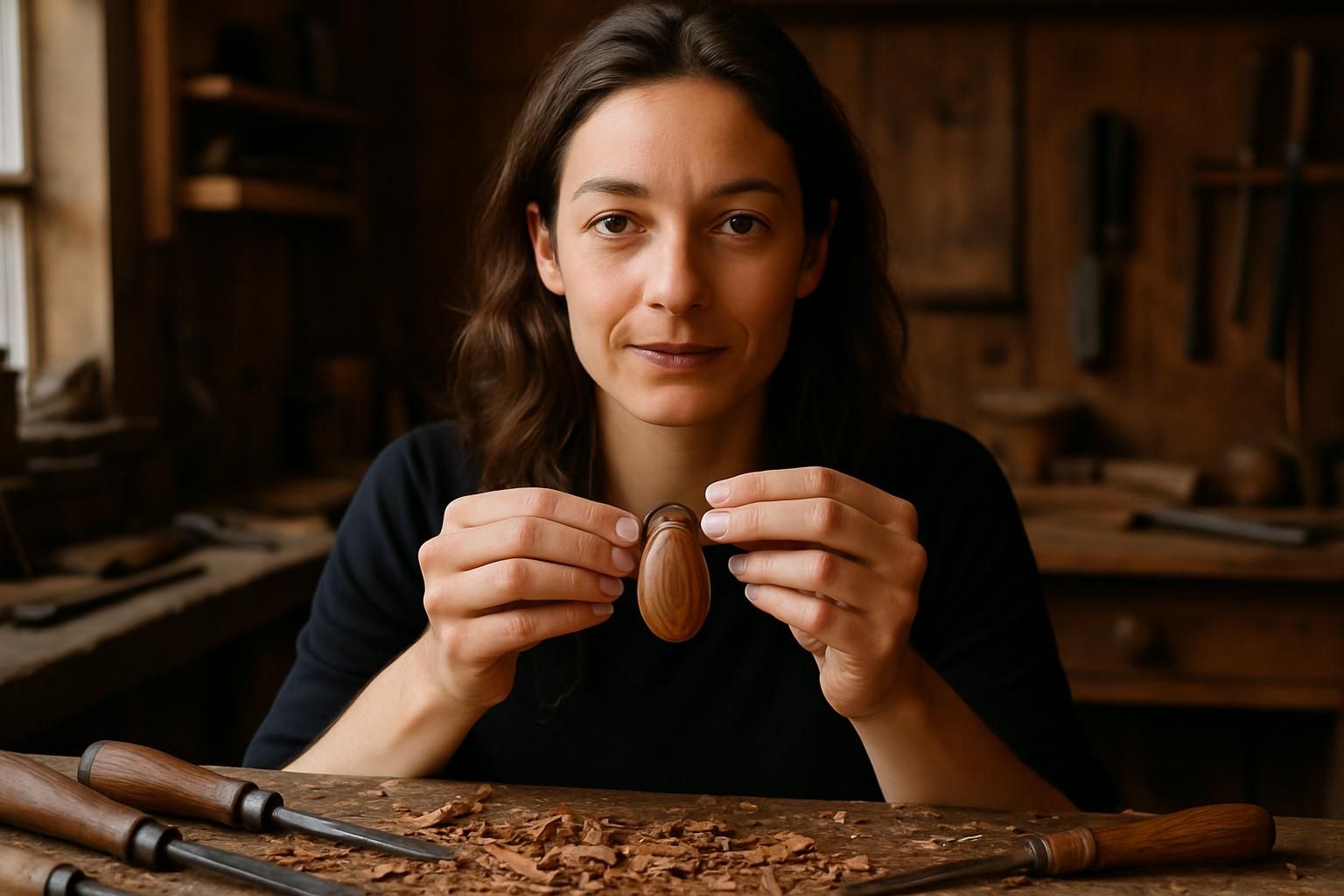 découvrez l’univers élégant de morgane arnoux à sainte-juliette-sur-viaur, où le bois noble se transforme en bijoux d’exception alliant art et raffinement.