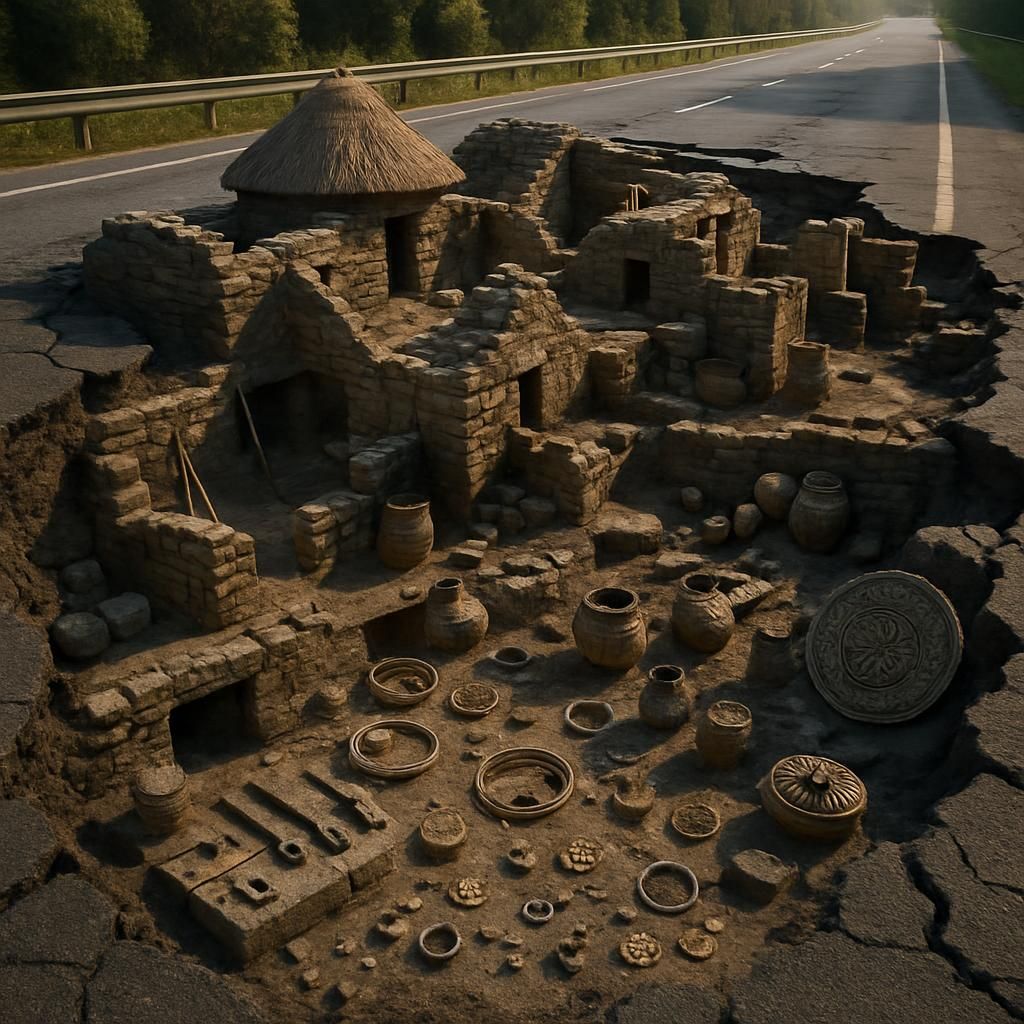 découvrez la cité celtique parfaitement préservée retrouvée sous le bitume d'une autoroute, révélant trésors, bijoux et ateliers antiques fascinants.