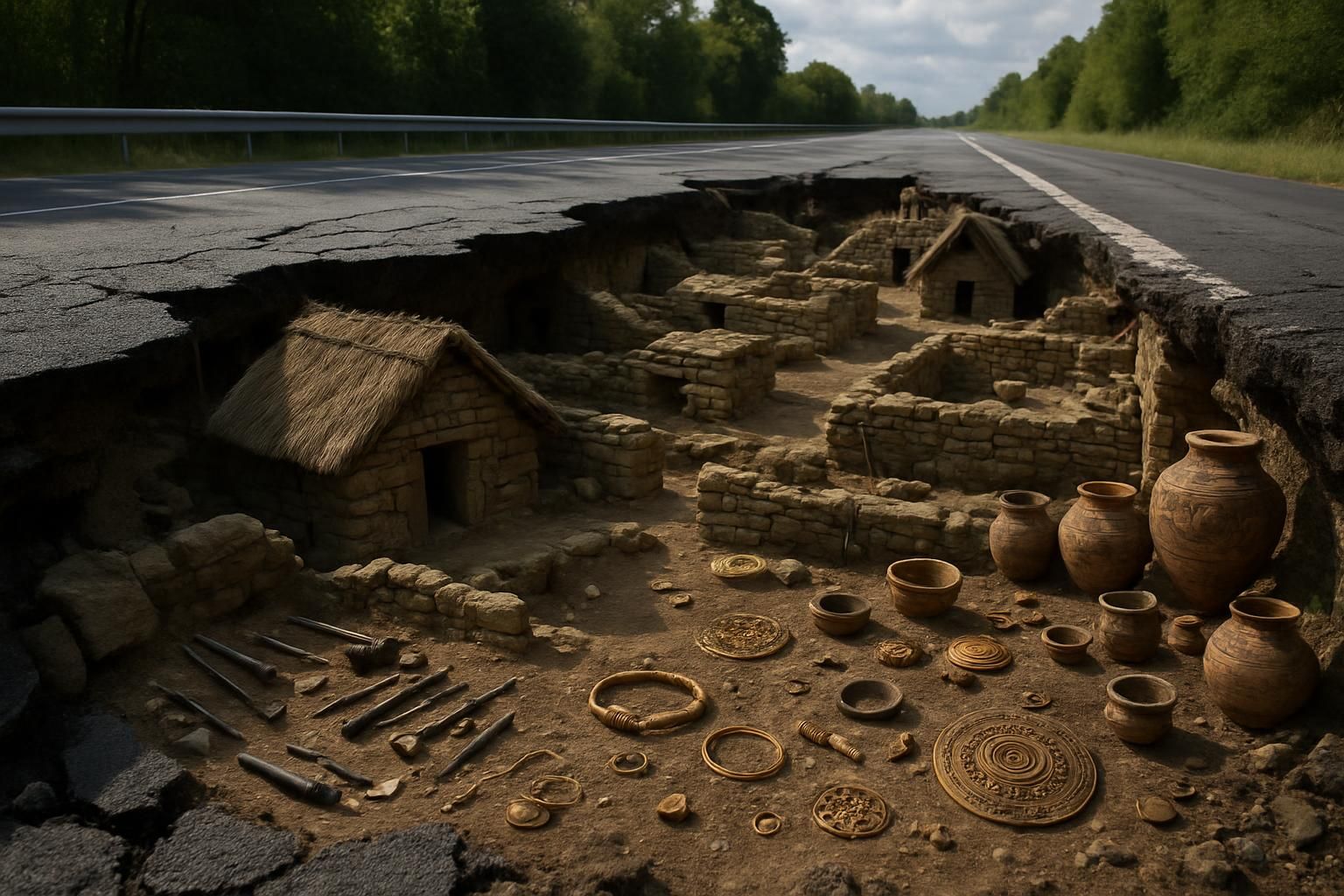 découvrez une cité celtique parfaitement conservée sous le bitume d'une autoroute, révélant trésors, bijoux et ateliers antiques fascinants qui refont surface.