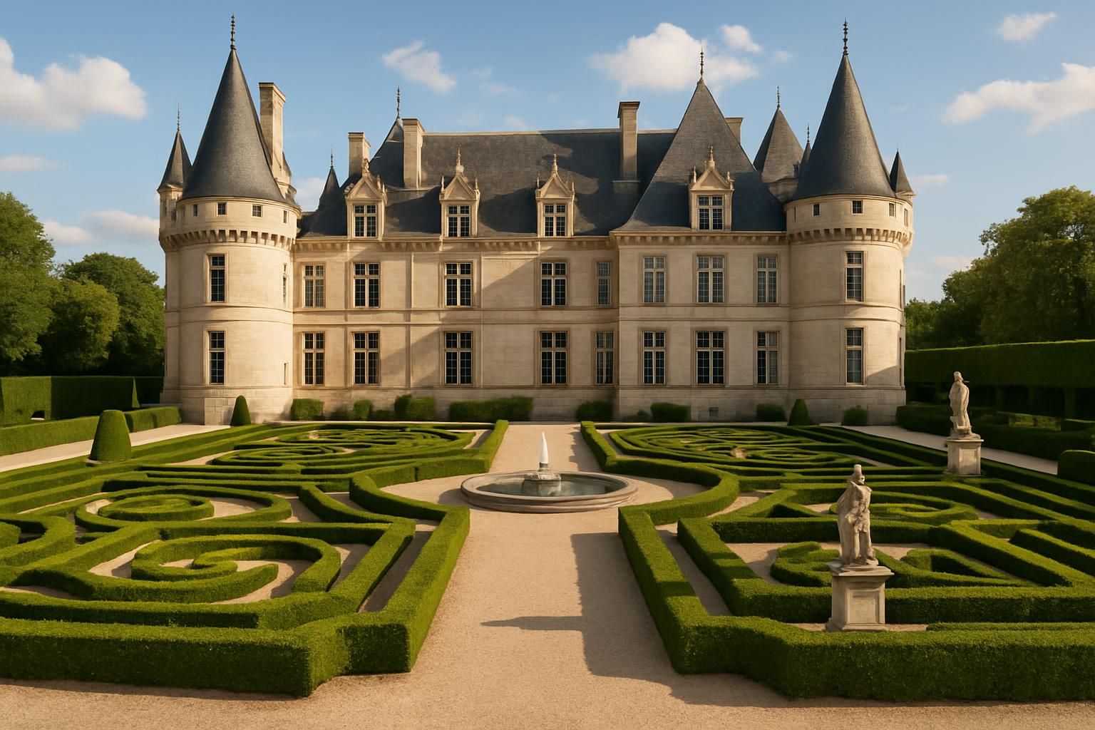 découvrez un joyau architectural en occitanie : un château historique accompagné d'un somptueux jardin à la française, alliant élégance et patrimoine.